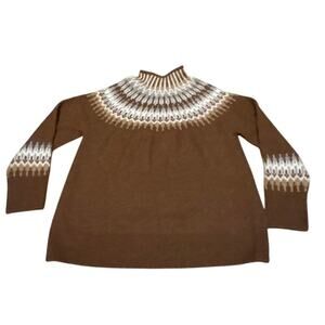 Tan Fair Isle Gingerbread Sweater